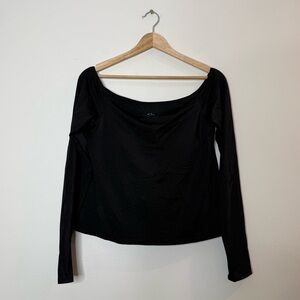 Klassy Network Off The Shoulder Brami Black Shine Longsleeve size XL